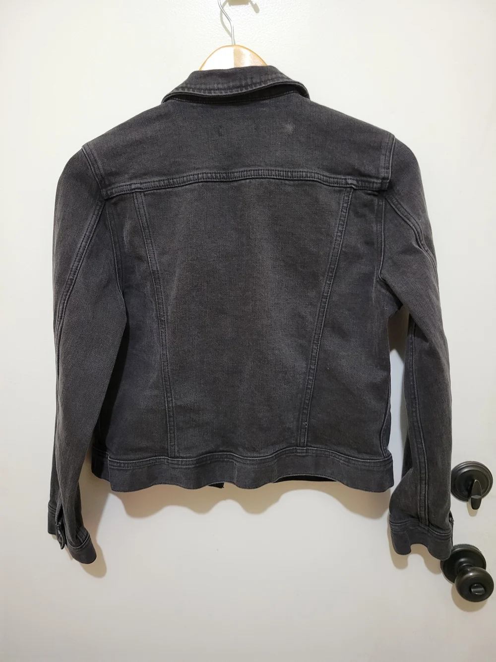 J. Crew Mercantile Womens Washed Charcoal Denim Jacket  - Size Medium